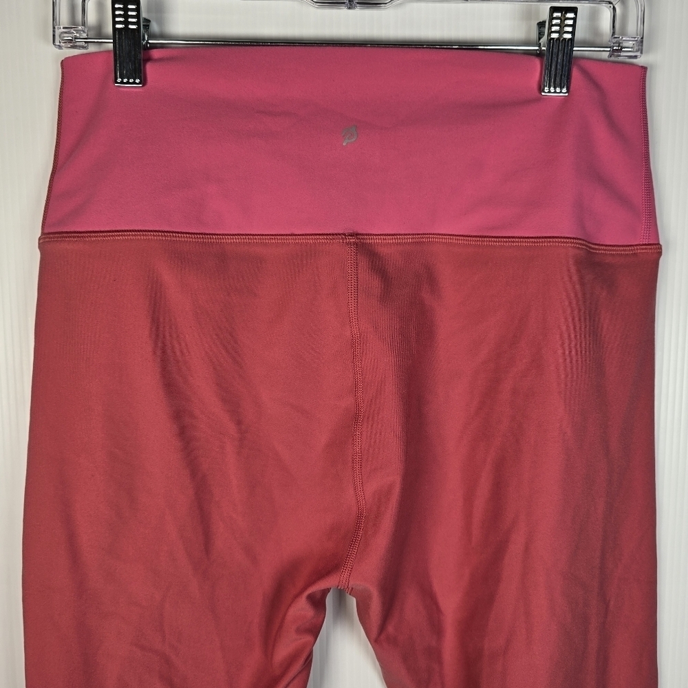 Peloton High Rise Ankle Leggings Size XL Pink Cross Over Waist Athletic Pant - Picture 6 of 9